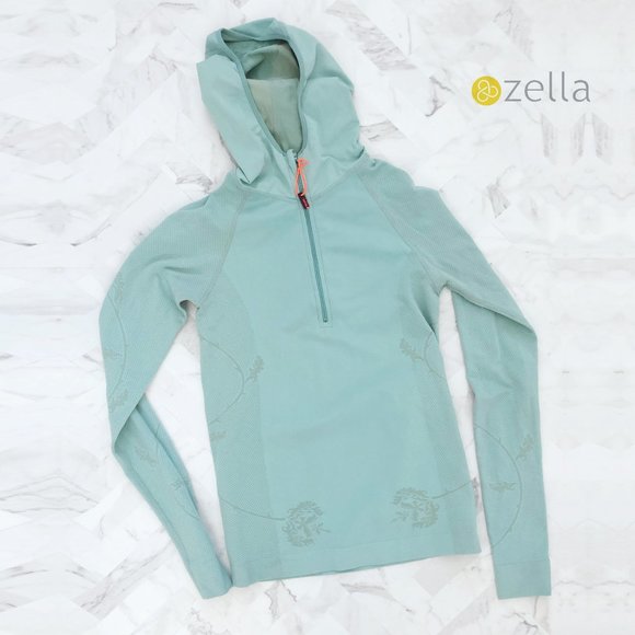 Zella Tops - ZELLA Seamless Quarter Zip Baselayer Hoodie Small